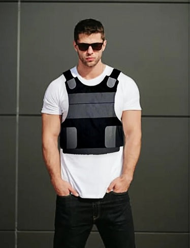 BULLETPROOF VEST GRAPHIC PULLOVER HOODIE - Privacy Protection Group